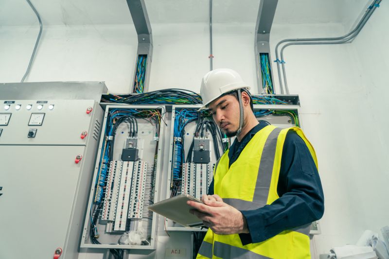 Electrician Performing Safety Inspection